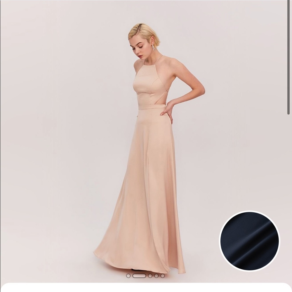 Fame and Partners Navy Ada floor length dress